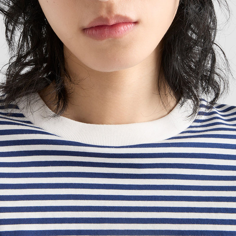 Long-sleeved striped jersey T-shirt