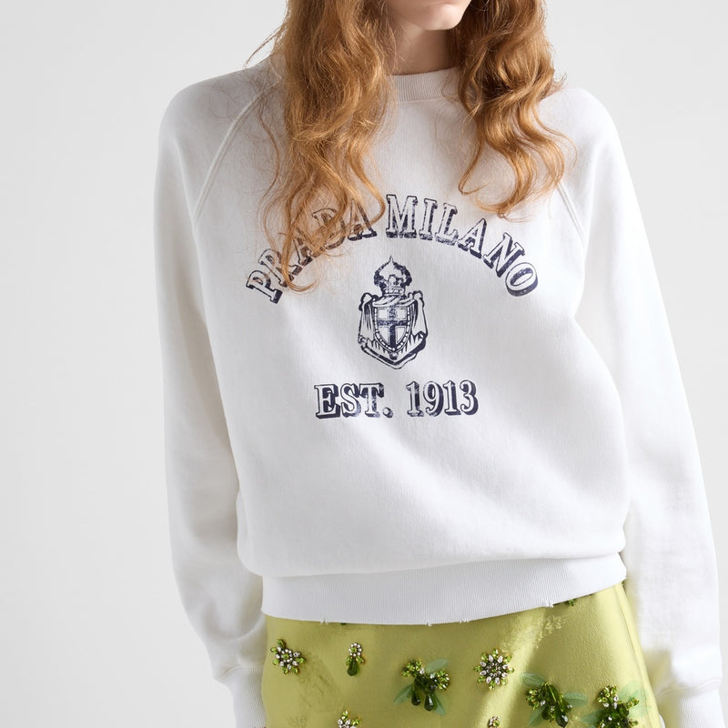 Cotton crew-neck sweatshirt