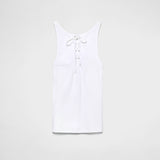 Cotton tank top with laces