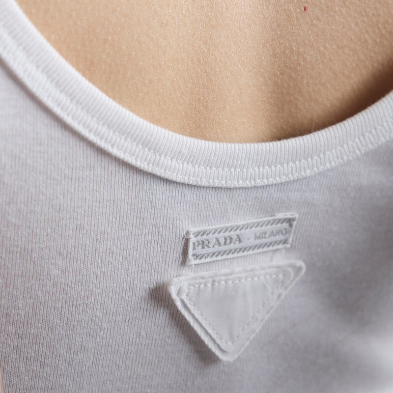Cotton tank top with laces