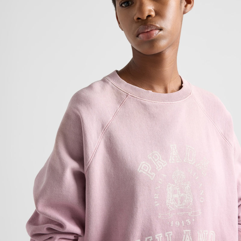 Cotton crew-neck sweatshirt