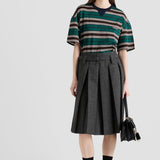 Striped lisle cotton T-shirt