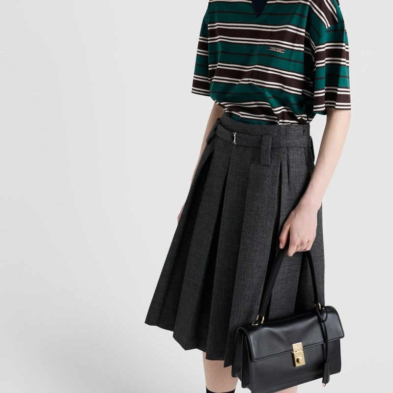 Striped lisle cotton T-shirt