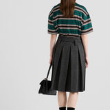 Striped lisle cotton T-shirt