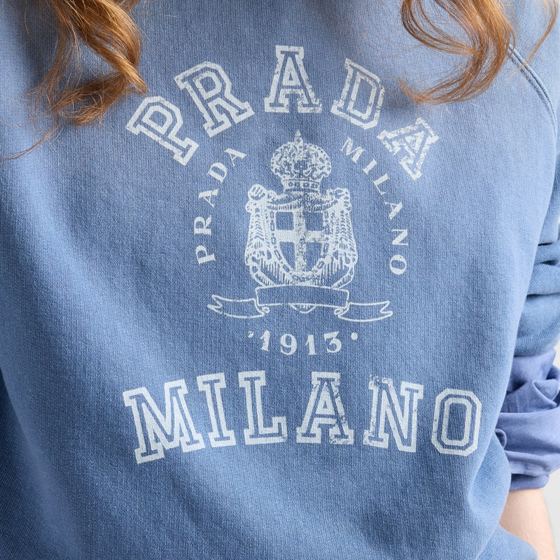 Cotton crew-neck sweatshirt