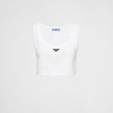 Jersey cropped top
