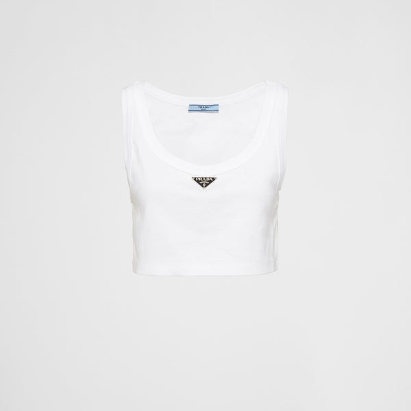 Jersey cropped top