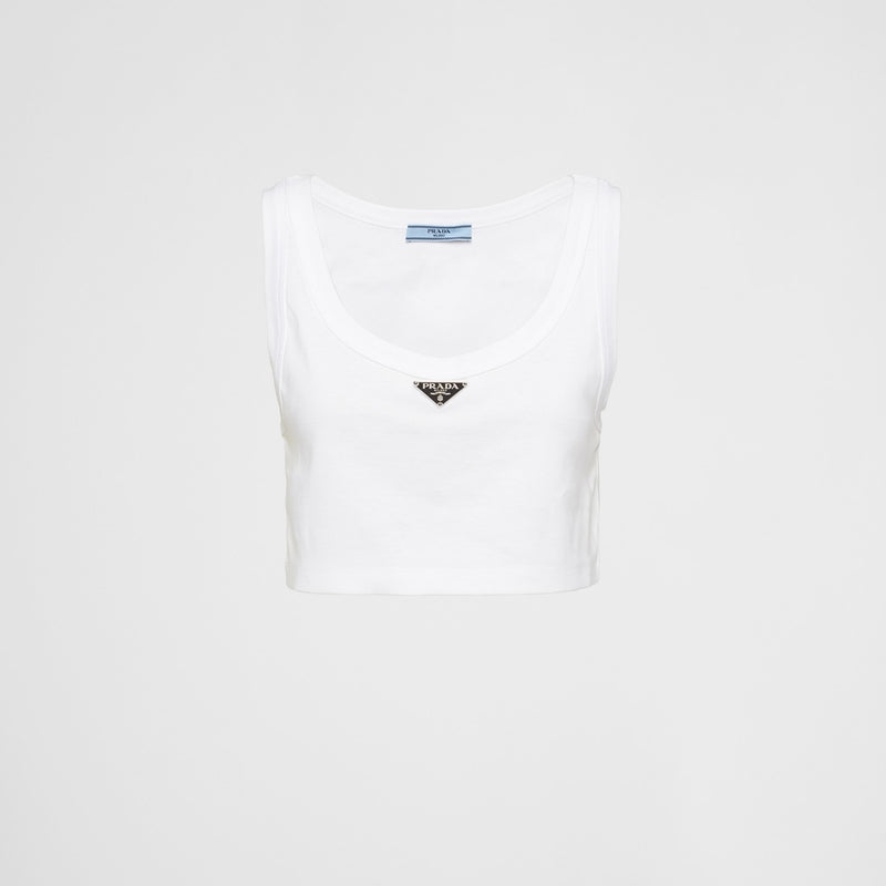 Jersey cropped top
