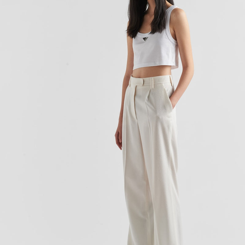 Jersey cropped top