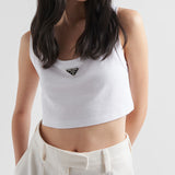 Jersey cropped top