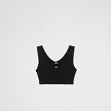 Ribbed jersey tank top
