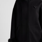 Double fleece high-neck blouson