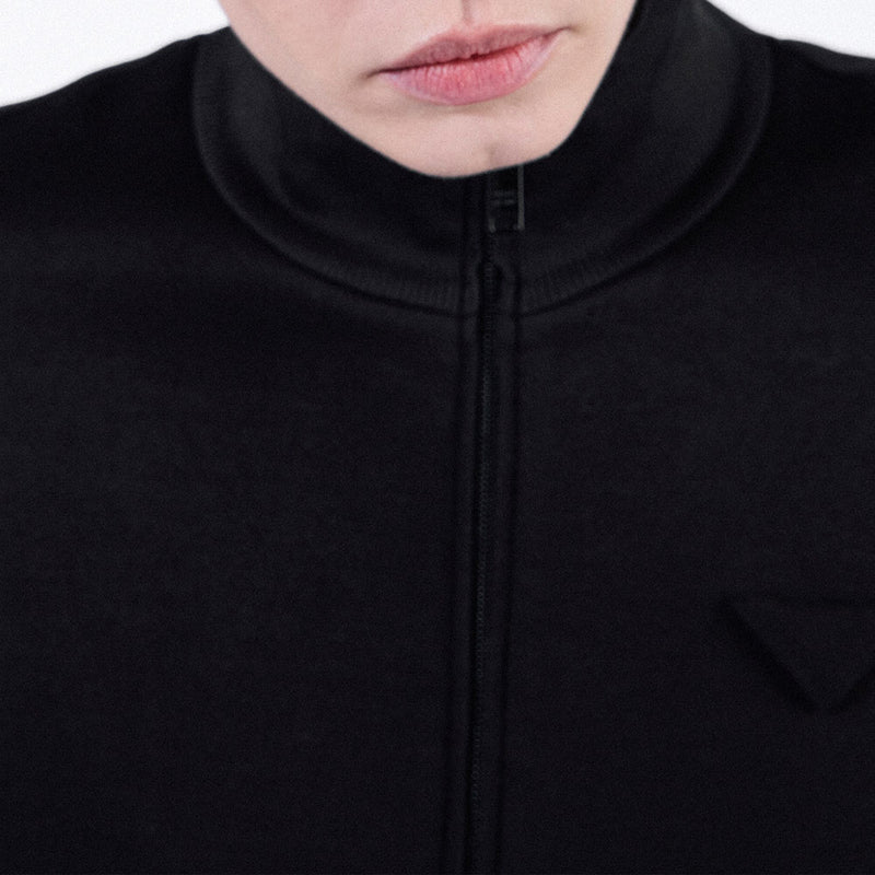 Double fleece high-neck blouson