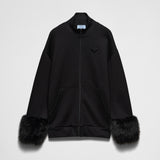 Double fleece high-neck blouson