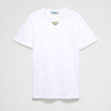 Jersey T-shirt with embroidered triangle