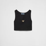 Jersey cropped top