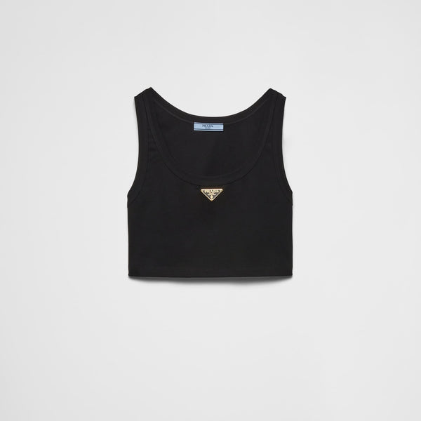 Jersey cropped top