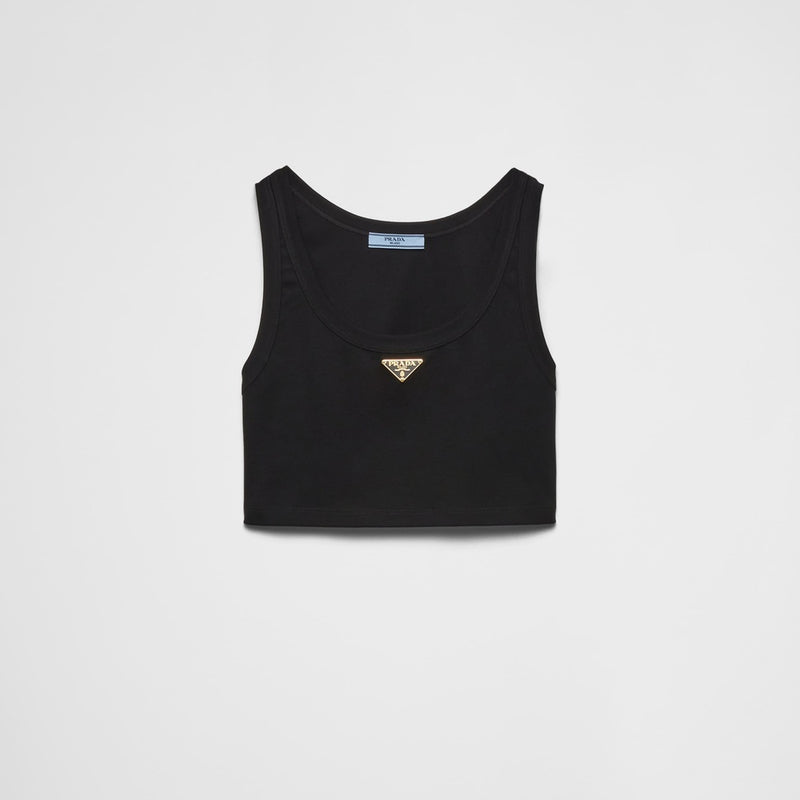 Jersey cropped top