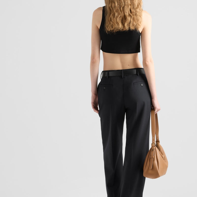 Jersey cropped top