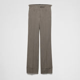 Technical wool pants with belt