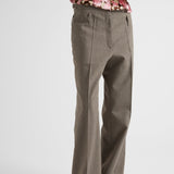 Technical wool pants with belt