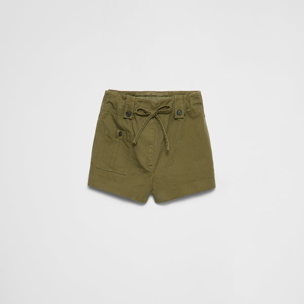 Washed chevron shorts