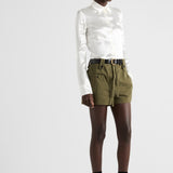 Washed chevron shorts