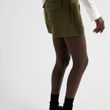 Washed chevron shorts
