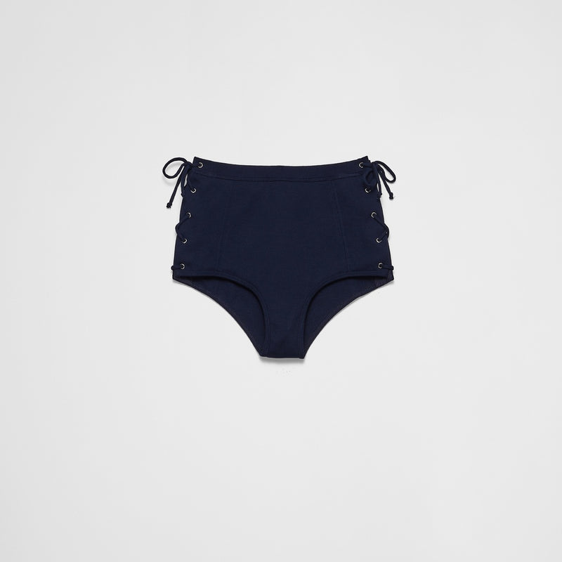 Cotton shorts with laces