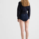 Cotton shorts with laces
