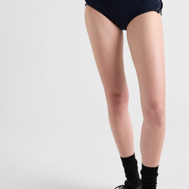 Cotton shorts with laces