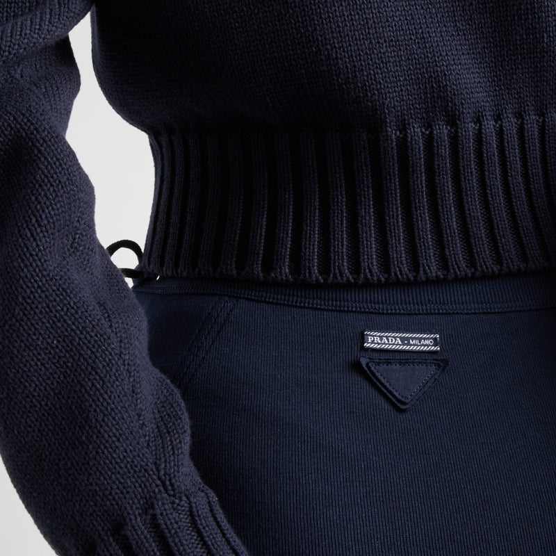 Cotton shorts with laces