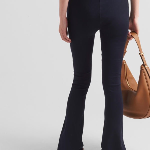 Ribbed knit cotton pants