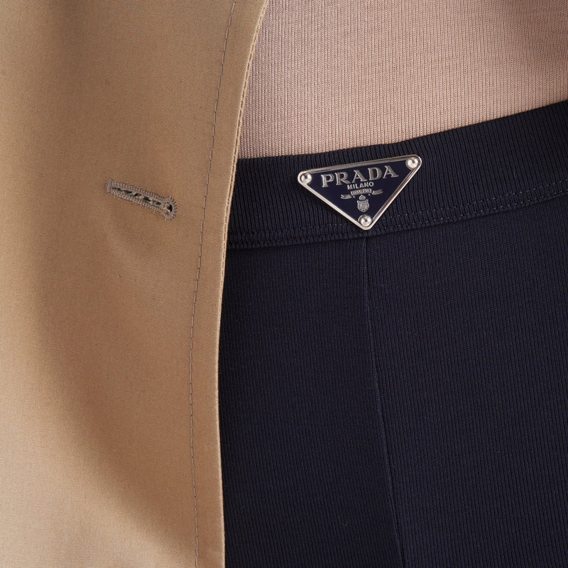 Ribbed knit cotton pants