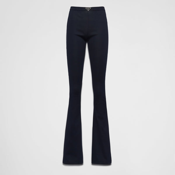 Ribbed knit cotton pants