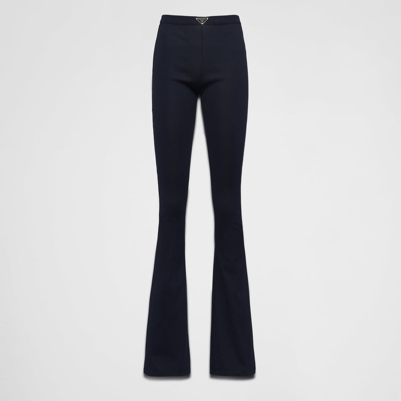 Ribbed knit cotton pants