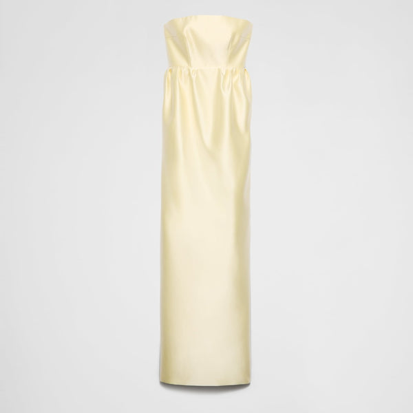 Long double satin dress