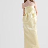 Long double satin dress