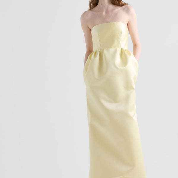 Long double satin dress