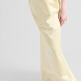Long double satin dress