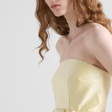 Long double satin dress