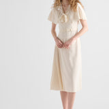 Pleated marocain dress