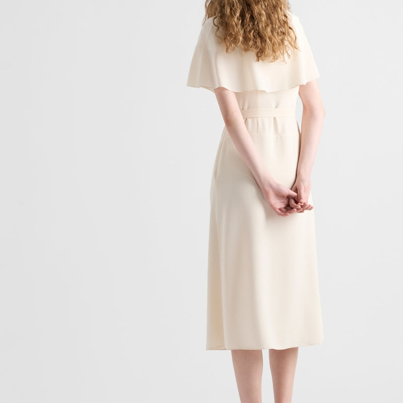 Pleated marocain dress