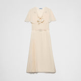 Pleated marocain dress