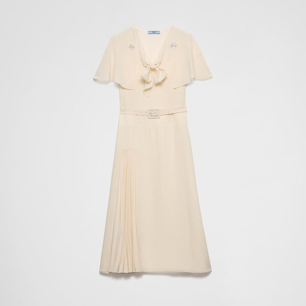 Pleated marocain dress