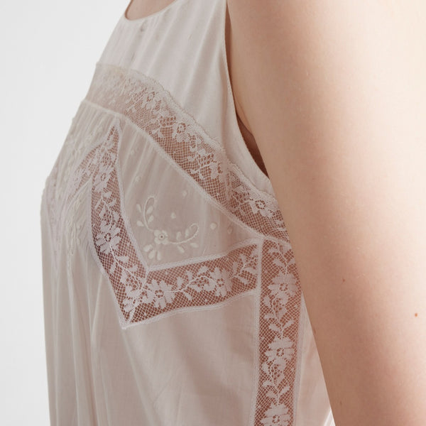 Embroidered old batiste dress