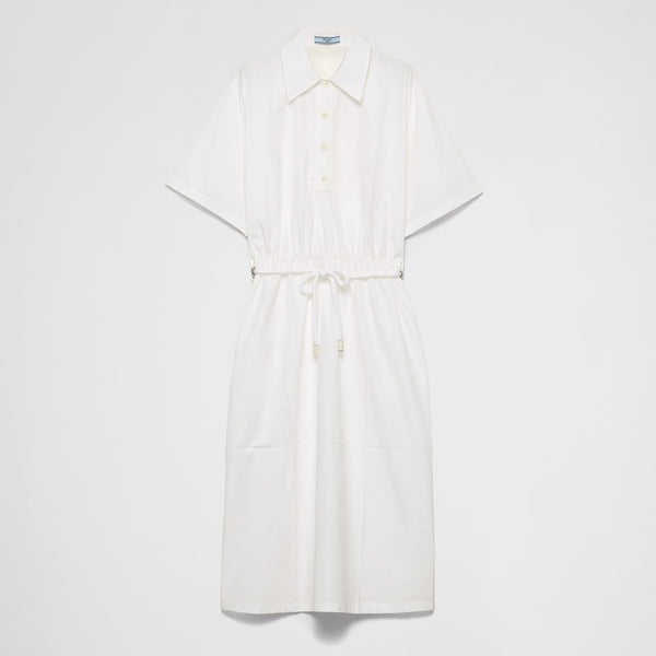 Poplin and satin dress