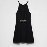 Embroidered sablé mini-dress