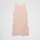 Guipure short dress with Dahlia embroidery