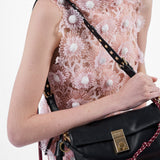 Guipure short dress with Dahlia embroidery